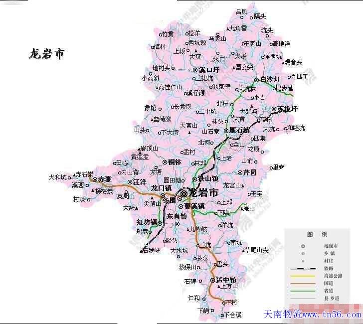 东莞到龙岩市舆图 100happythink.cn